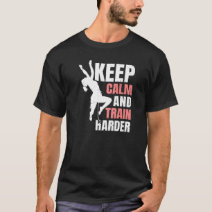 Klettersteig Bergsteigen Behalt Ruhe und T-Shirt