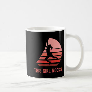 Klettersteig Dieser Girl Rocks Felsen Felsvorsprun Kaffeetasse