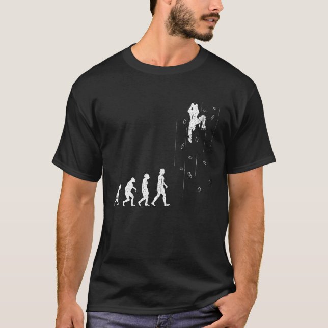 Klettersteig Evolution Bergsteigen T-Shirt (Vorderseite)