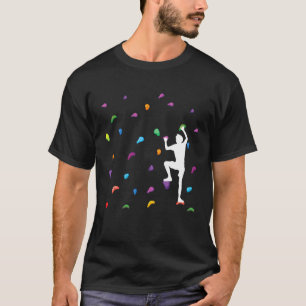 Klettersteig Grafik-Felskletterwand T-Shirt