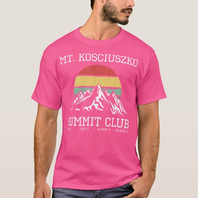 Klettersteig Kosciuszko Summit Club Sun Australien T-Shirt (Vorderseite)