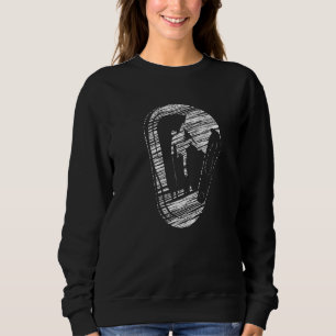 Klettersteig Silhouette bouldernde Bergsteigerplat Sweatshirt