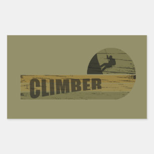 Klettersteig Vintag Rechteckiger Aufkleber