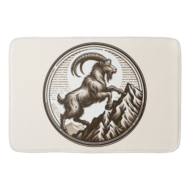 Klettersteig Ziegenkorn Geburtstag Zodiac Badematte (Vorderseite)