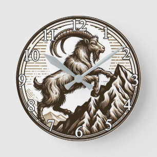 Klettersteig Ziegenkorn Geburtstag Zodiac Runde Wanduhr