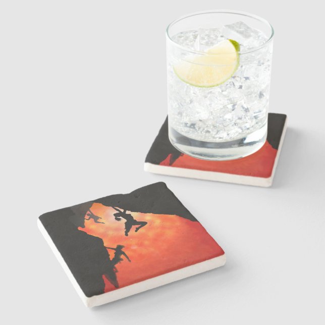 Kletterstein Untersetzer (Seitenansicht)