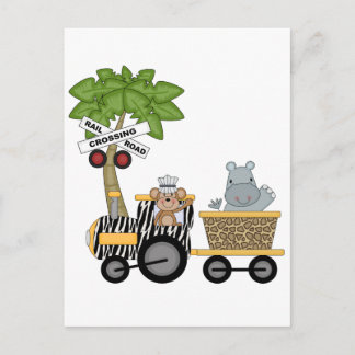 Klettertouren und Geschenke für Affen und Hippo Postkarte