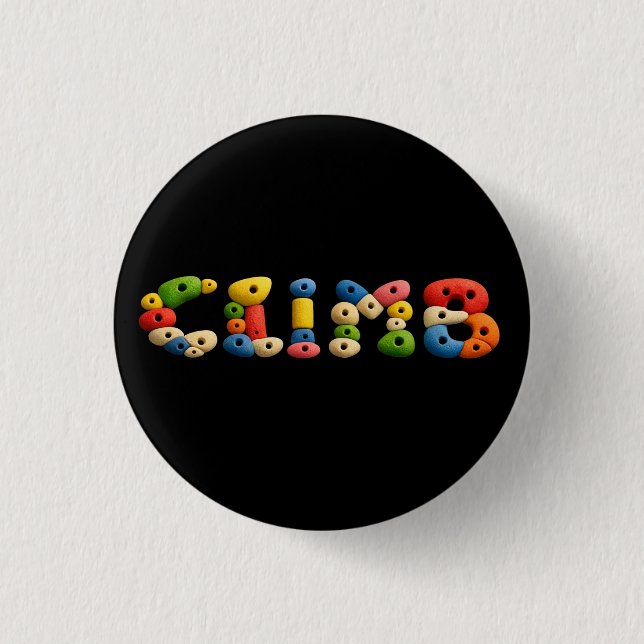 Kletterwand Griffe Spaß  Button (Vorderseite)