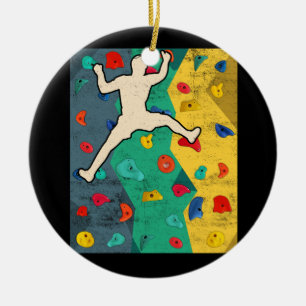 Kletterwand im Innern Klettersteige Sport treiben Keramik Ornament