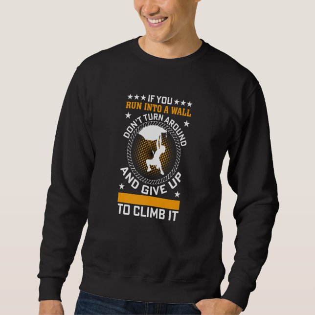 Kletterwand-Kletterer Boulderer Bergsteiger  Sweatshirt (Vorderseite)