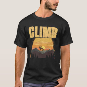 Kletterwort Felsen Berg für Männer Jungen klettern T-Shirt