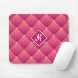 Klettverschluss aus rosa und Lila Monogramm Mousepad