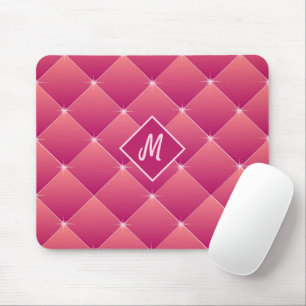 Klettverschluss aus rosa und Lila Monogramm Mousepad