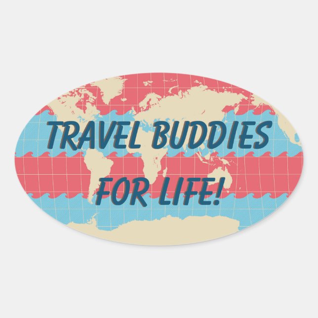 Kleurrijke Koffer Sticker (Vorderseite)