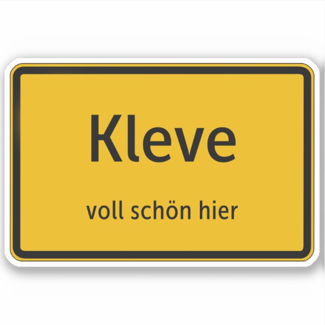 Kleve Aufkleber Sticker Autoaufkleber (Vorderseite)