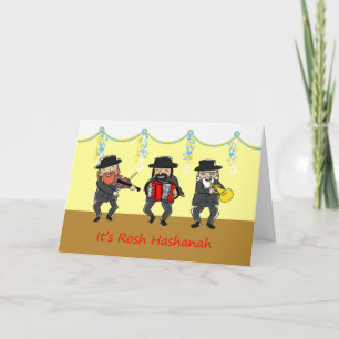 Klezmer-Band für Rosch ha-Schana, Jüdisches Neujah Feiertagskarte