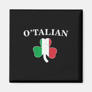 Klick O'talian Shamrock und Italien-Flagge Irische Magnet