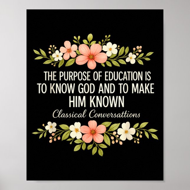 Klickbare Konversations-Homeschool-Mama-Christlich Poster (Vorne)