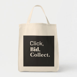 Klicken, bieten, sammeln. Buch #ClickBidCollect Tragetasche