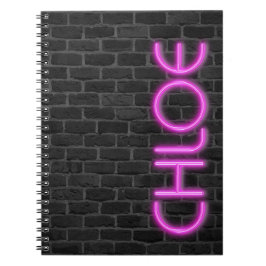 KLICKEN IN PINK Neon Lights Notizblock