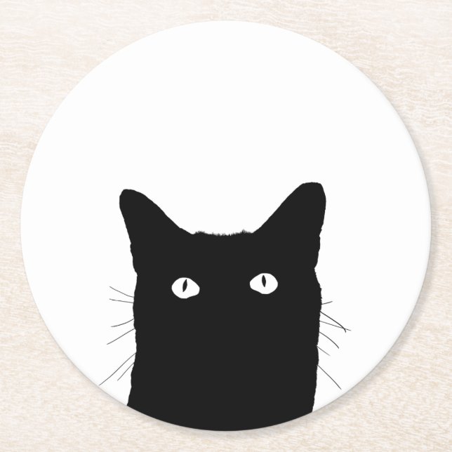 Klicken Sie auf "Cat", um die Option "Farbdekation Runder Pappuntersetzer (Vorderseite)