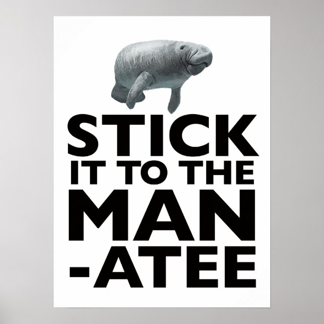 KLICKEN SIE AUF DAS MANATEE-Plakat Poster (Vorne)