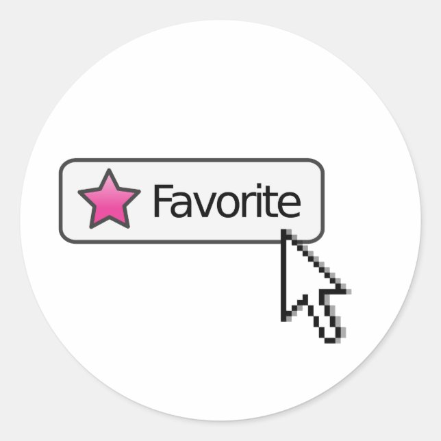 Klicken Sie auf "Favorite"-Sticker Runder Aufkleber (Vorderseite)