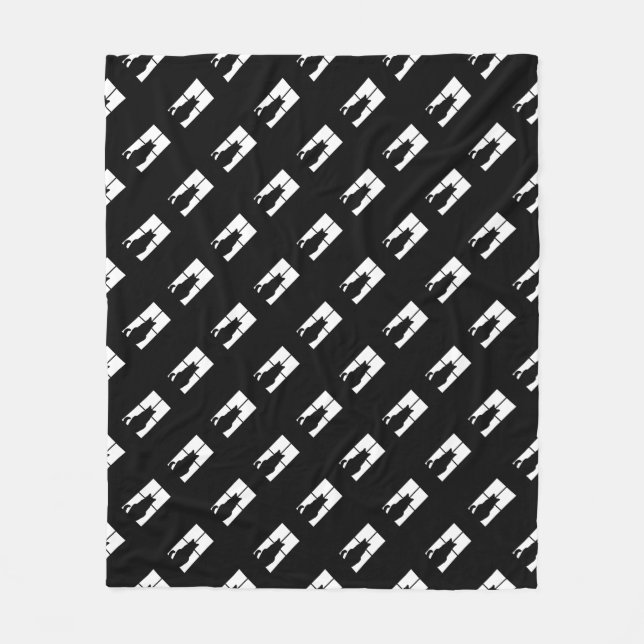 Klicken Sie auf Schwarze Katze, um die Farbe des F Fleecedecke (Vorderseite)