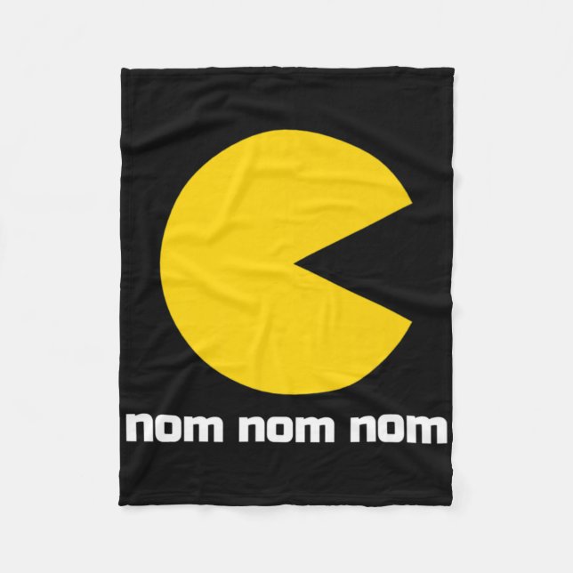 Klicken Sie auf Video Game Nom Nom Nom Fleecedecke (Vorderseite)