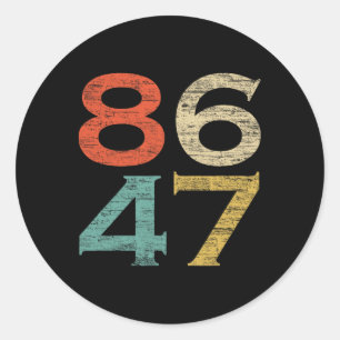Klicken Sie auf Vintag Retro Style 8647 86 47 Anti Runder Aufkleber