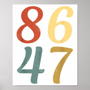 Klicken Sie auf Vintagen 80er Style 86 47 Anti Tru Poster