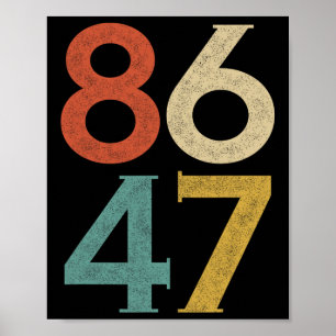 Klicken Sie auf Vintagen 80er Style 86 47 Anti Tru Poster