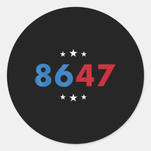 Klicken Sie auf Vintagen 80er Style 86 47 Anti Tru Runder Aufkleber