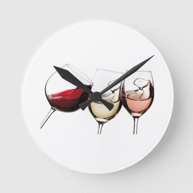 KLICKEN SIE AUF "WEIN ENTHUSIAST" RUNDE WANDUHR (Vorderseite)