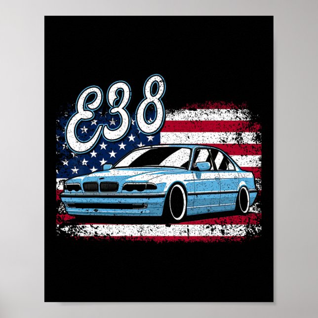 Klicken Sie für mehr E38 4. Juli American Retro Poster (Vorne)