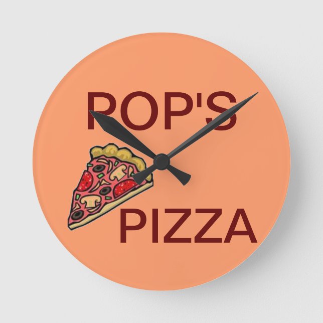 KLICKEN SIE HIER AUF LOGO UND TEXT HINZUFÜGEN RUNDE WANDUHR (Vorderseite)