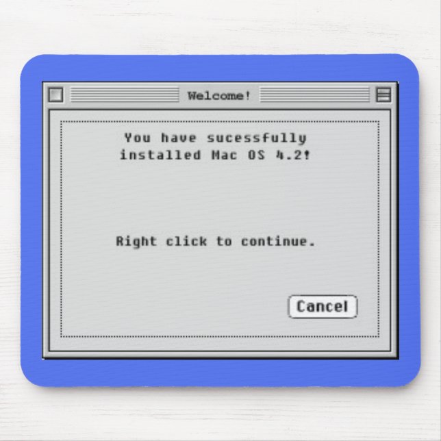 Klicken Sie mit der rechten Maustaste auf Mac inst Mousepad (Vorne)