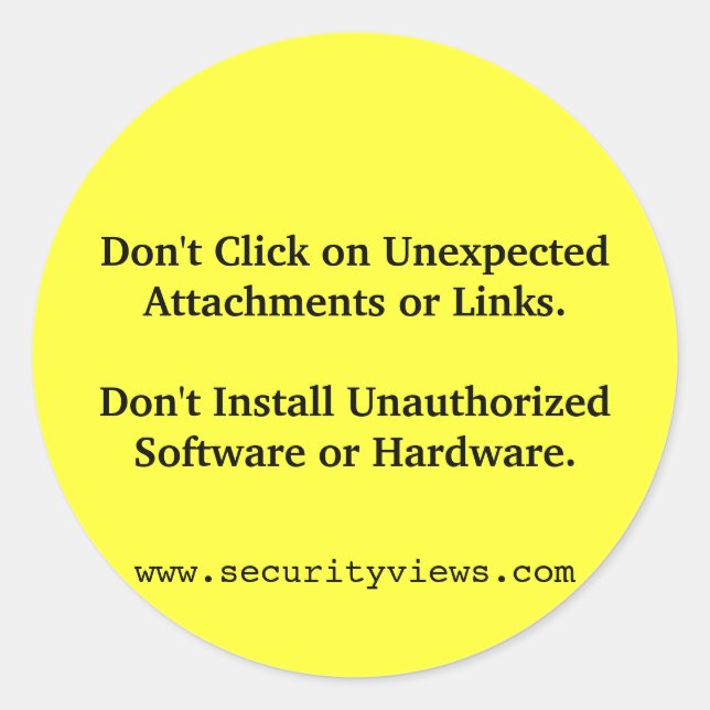 Klicken Sie nicht! Runder Aufkleber (Vorderseite)