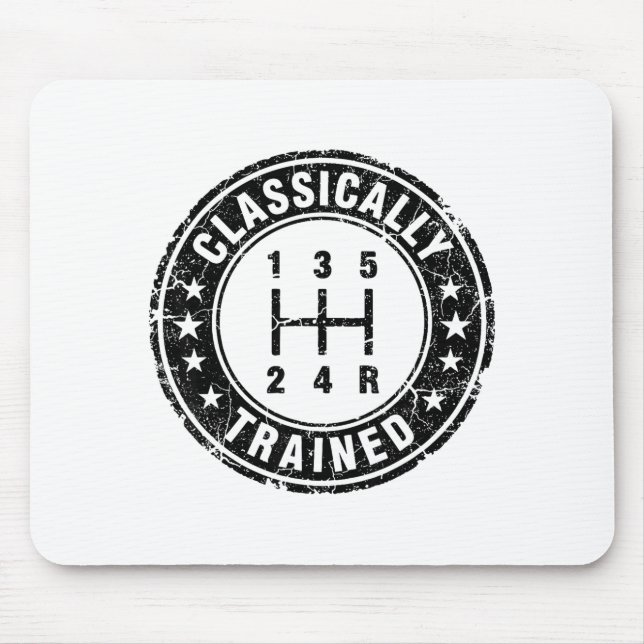 Klickend trainierter Autotyp Schaltgetriebe Stock Mousepad (Vorne)