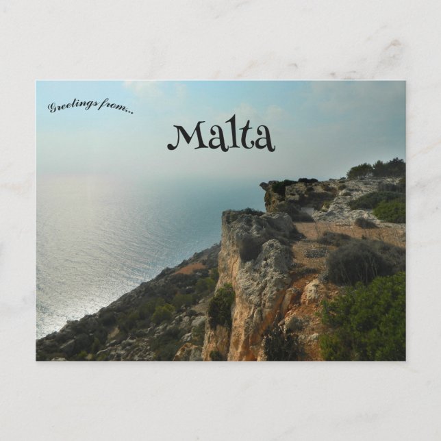 Kliffe von Dingli Malta Postkarte (Vorderseite)