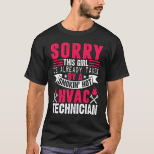 Klima-Techniker in der Garage Ehefrau Mechaniker S T-Shirt