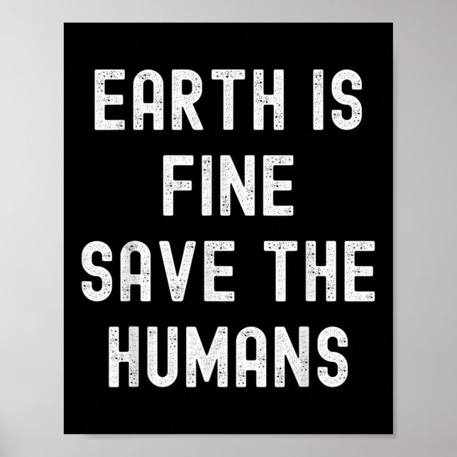 Klima zum Schutz der Umwelt auf dem Planeten Erde Poster (Vorne)