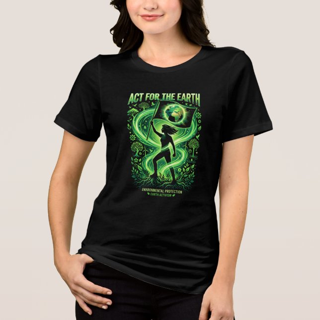 Klimakrieger Tri-Blend Shirt (Vorderseite)