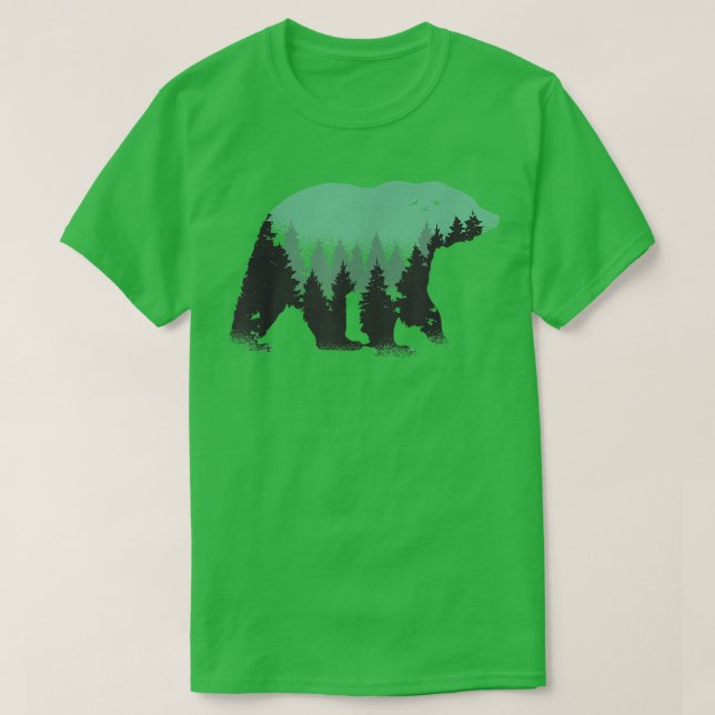 Klimaschutz für Holzbären T-Shirt (Design vorne)