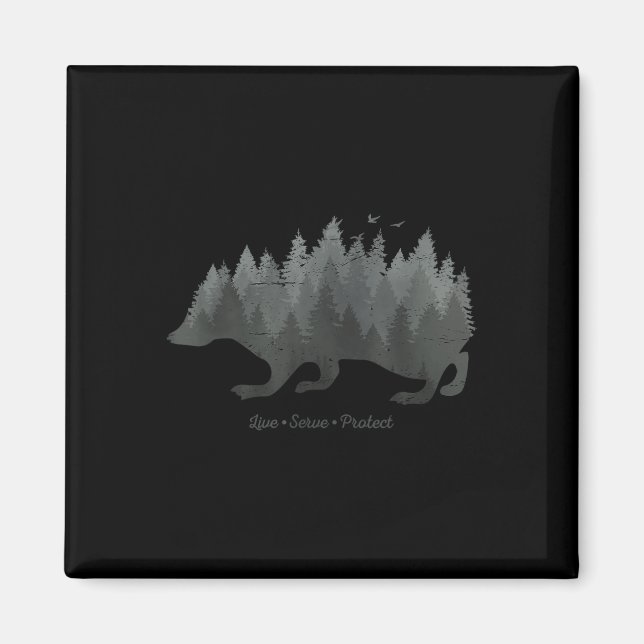 Klimaschutz I Natur-Igel Magnet (Vorne)
