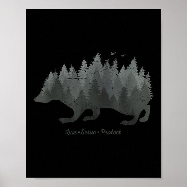 Klimaschutz I Natur-Igel Poster (Vorne)