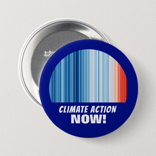 Klimaschutz jetzt - globale Erwärmung Button (Vorne & Hinten)