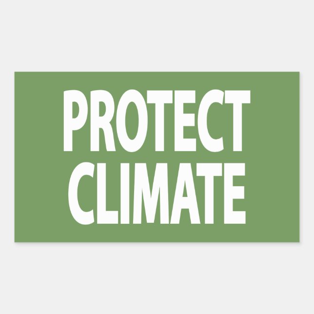 Klimaschutz Rechteckiger Aufkleber (Vorderseite)
