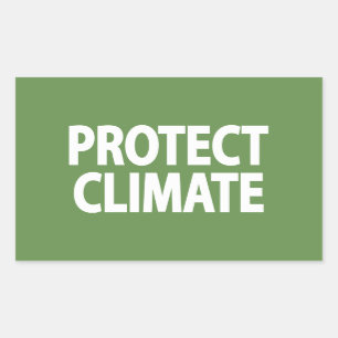 Klimaschutz Rechteckiger Aufkleber