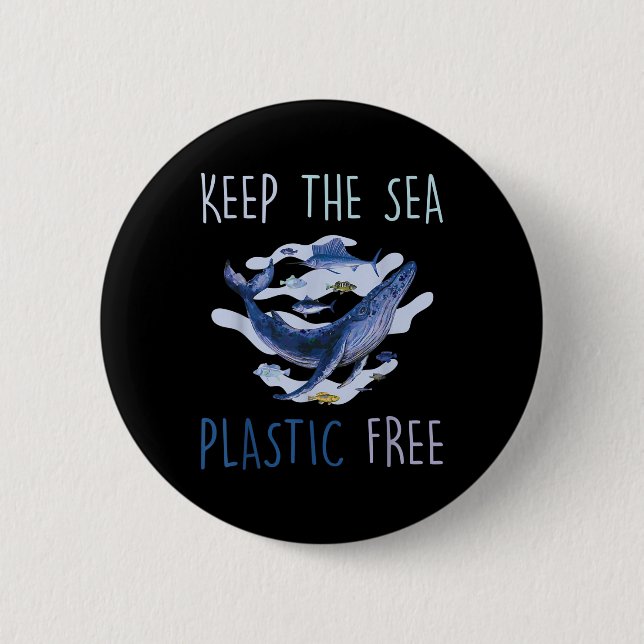 Klimaschutz Wal Umweltschutz  Button (Vorderseite)